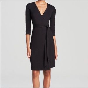 DVF Black Wrap Dress size 4
